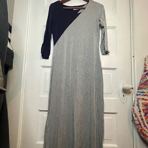 Calvin Klein Long 3/4 Sleeve Cotton Dress - Picture 2 of 9
